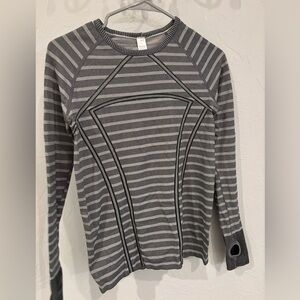 Ivivva Gray Striped Kids Top
